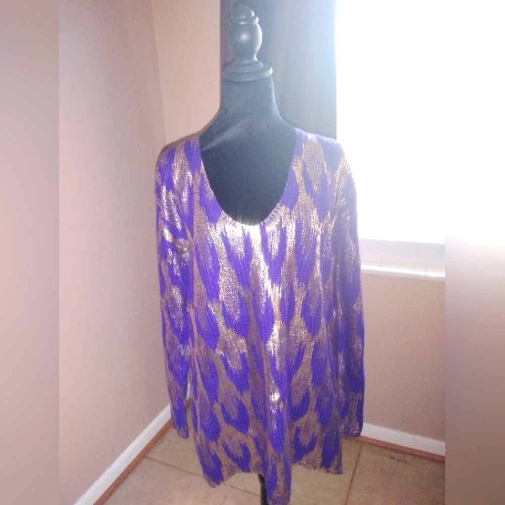 🩷💜🪙 NWT Womens Time & Tru Sweater (1) Ashley Stewart Sweater (1) Duo Autumn - Picture 5 of 7